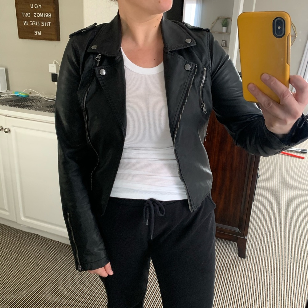 Blu Pepper Faux Leather Jacket - Picture 5 of 6